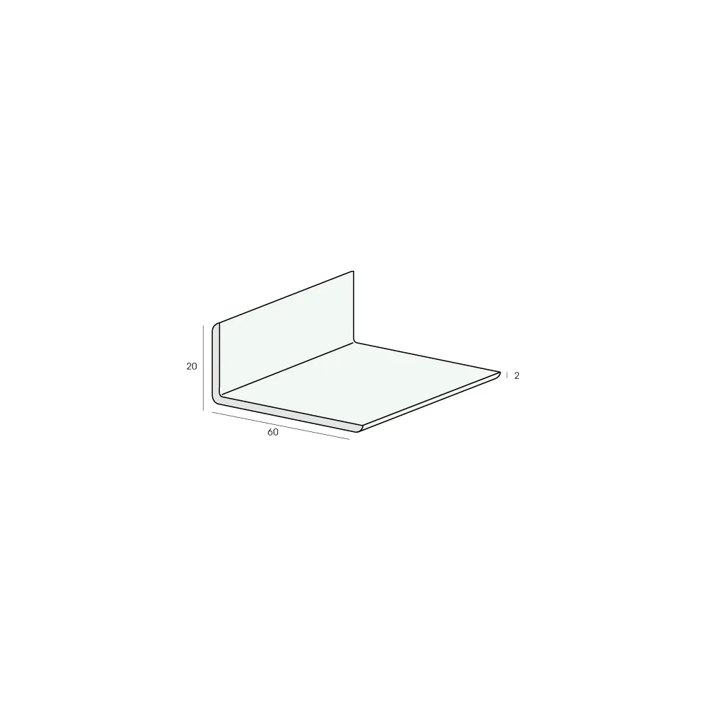 Tekening Hoekprofiel 60x20x2mm