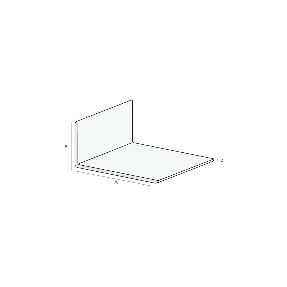 Tekening Hoekprofiel 70x30x2mm