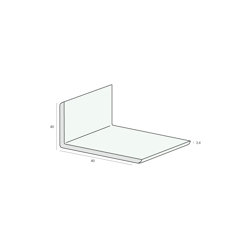 Tekening Hoekprofiel 80x40x3,4mm