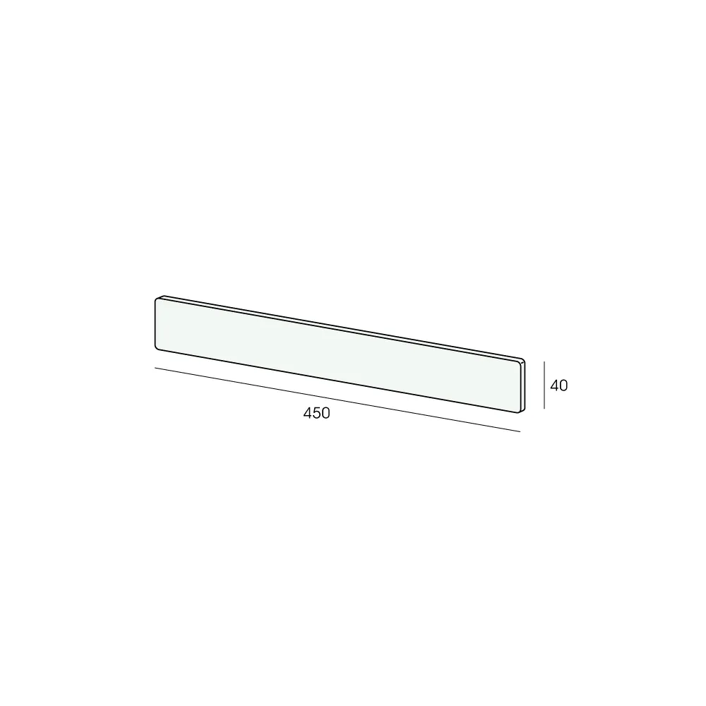 Tekening Novaboard eindkap 400mm (vlak)