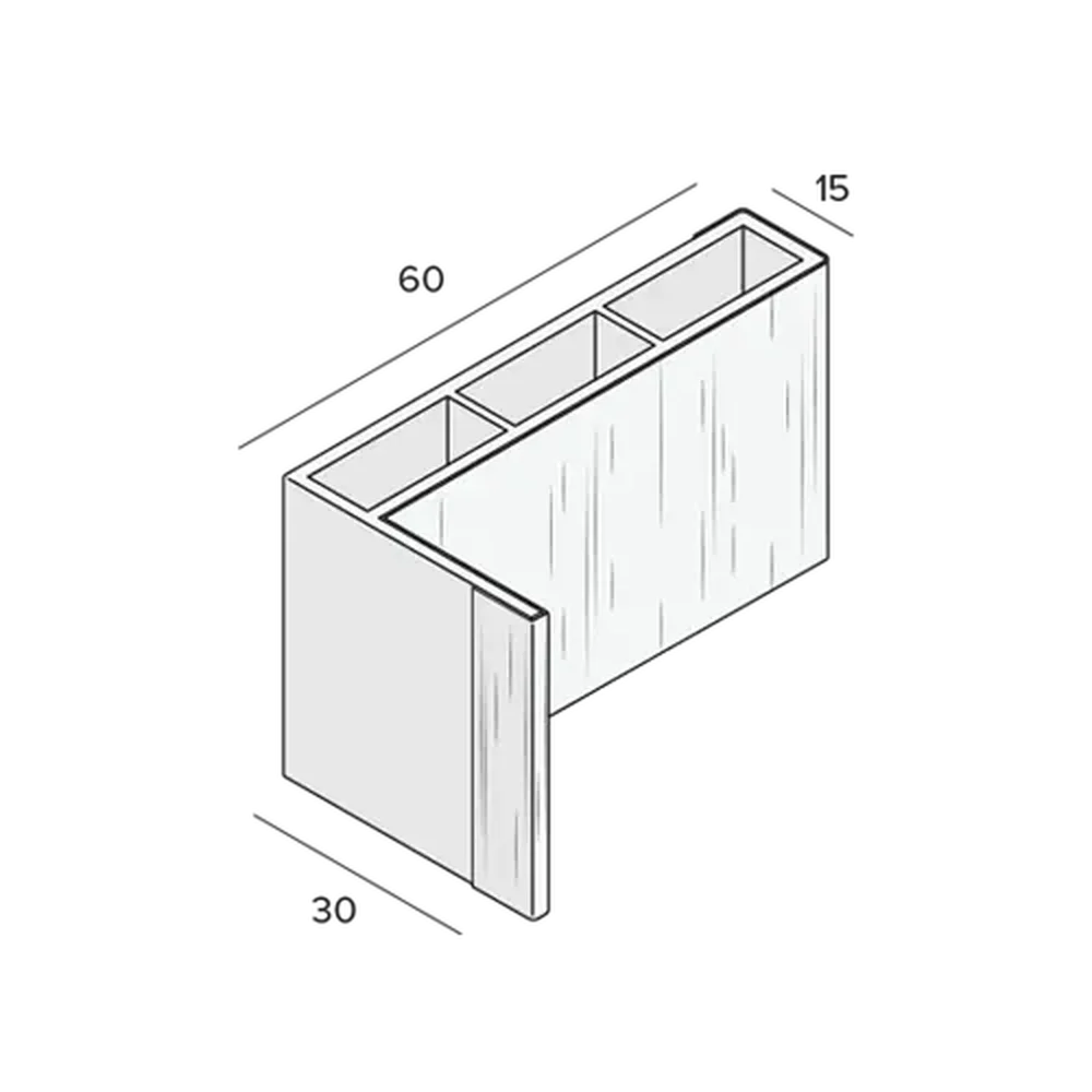 Tekening Holkamerprof.60x30x15x1,5mm binnenzijde