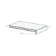 Tekening Lignodur Stone vensterbank 25cm