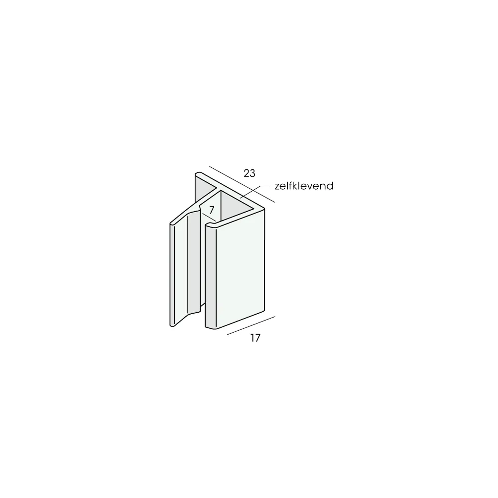 Tekening Aanslagprofiel 7/10mm, zelfklevend