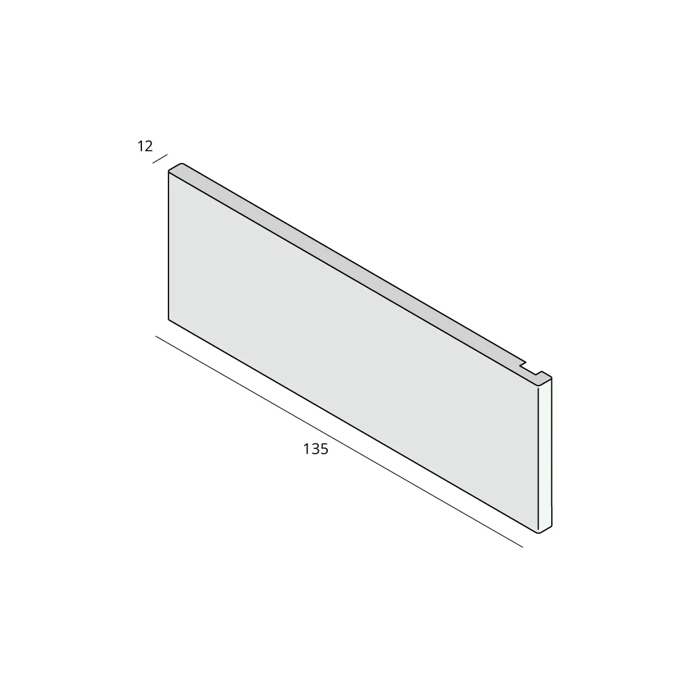 Tekening Prodec koplat 135x12mm