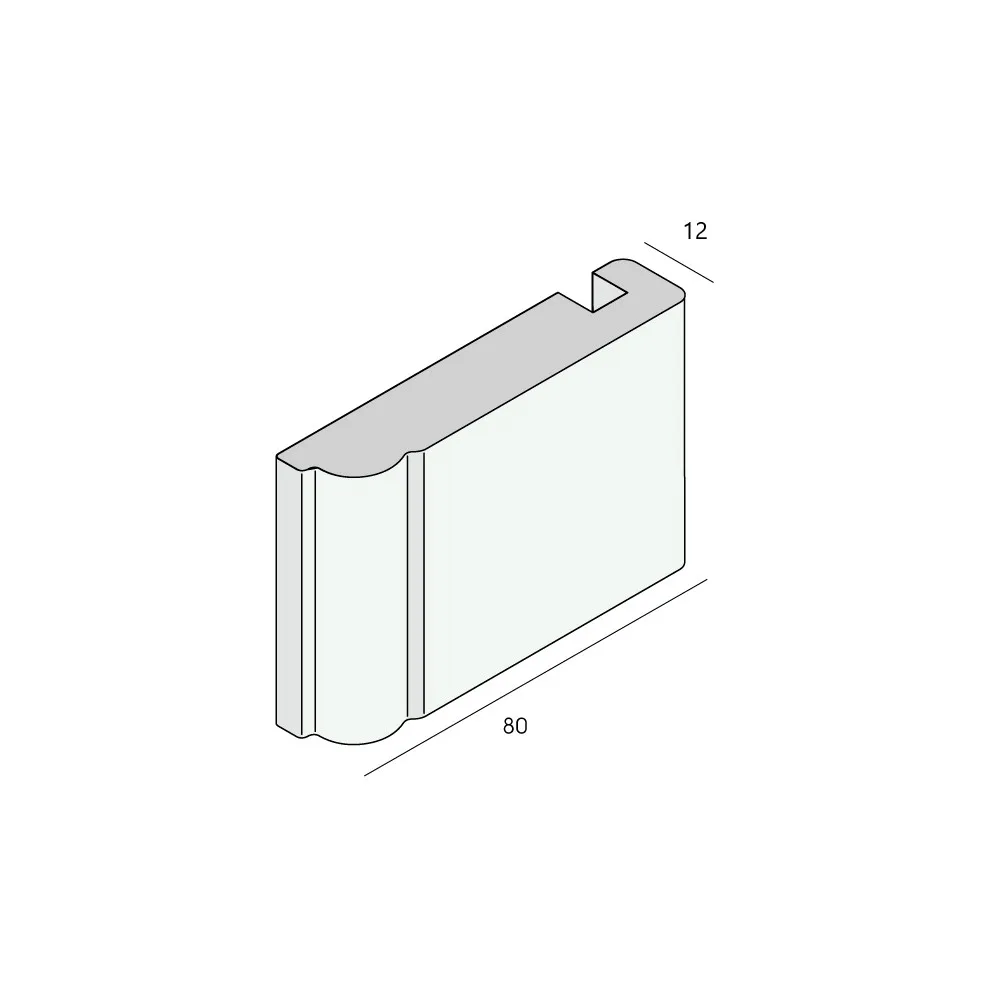 Tekening Prodec kraallijst 80x12 mm