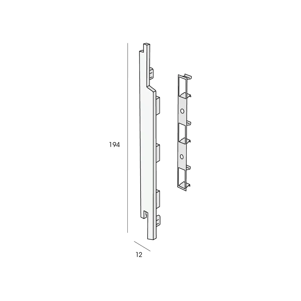 Tekening Eindkap+connector links voor 2815 (5st)