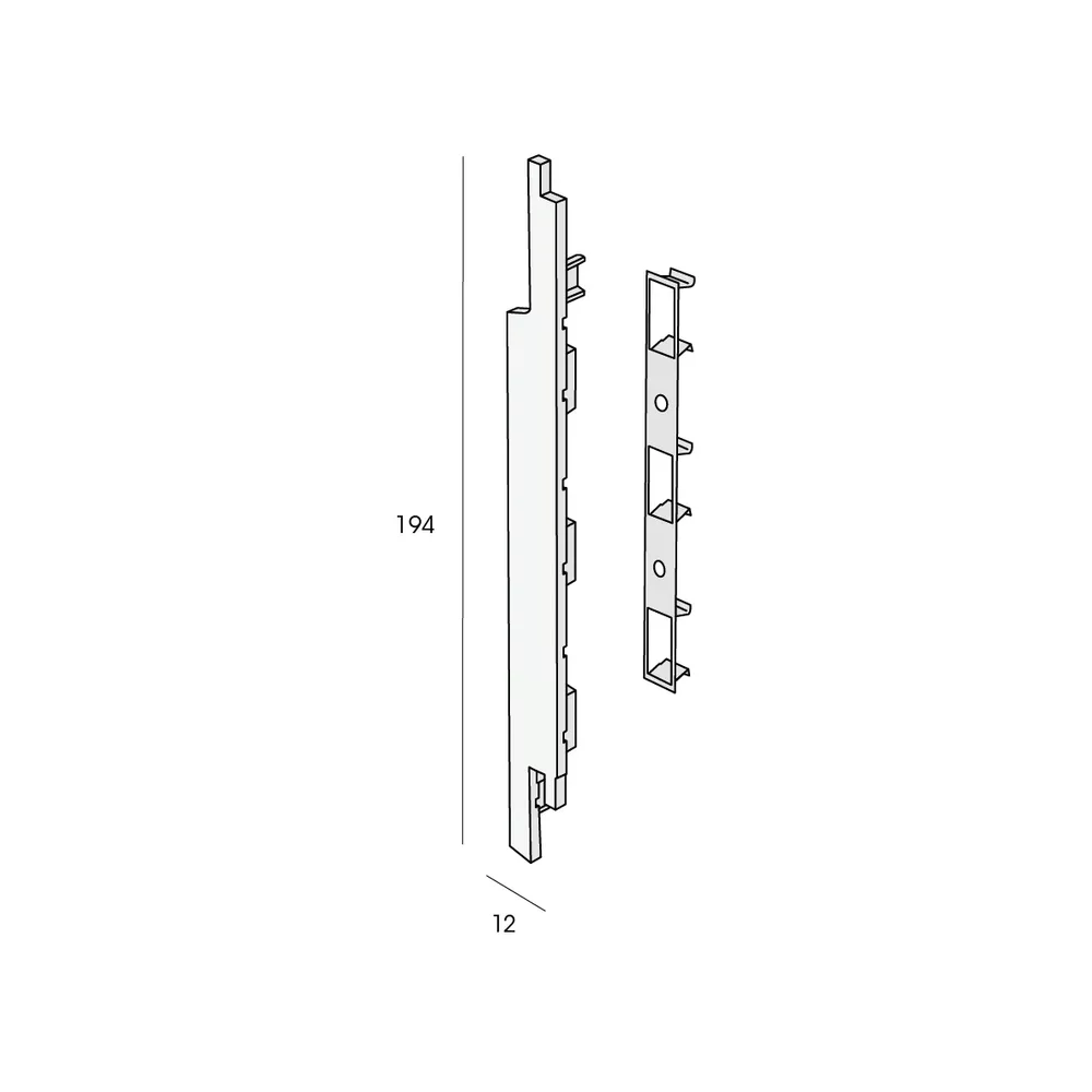 Tekening Eindkap+connector rechts voor 2815 (5st)