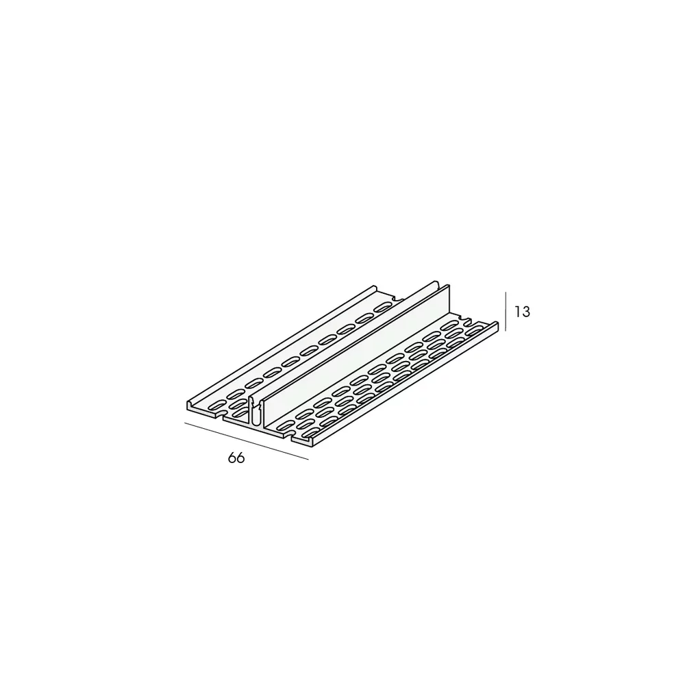 Tekening Tweezijdig ventilatieprofiel