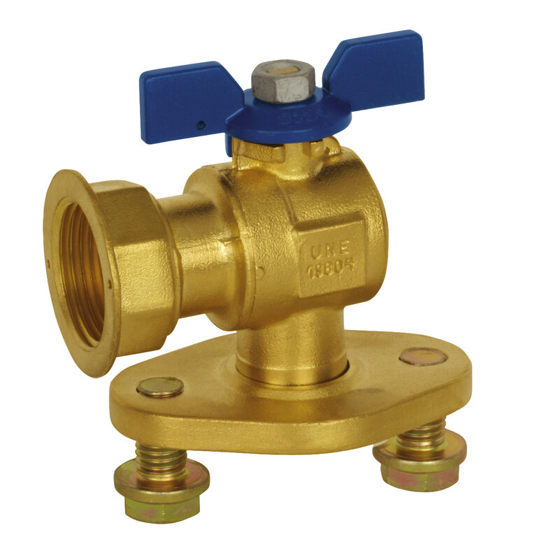 ARCO | Angle valve PN16 DN15 Flange-Loose nut Blue butterfly handle - Sil