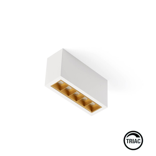 TROOP SUP 5x2W BLANCO-ORO 15º 2700K CRI90 TRIAC