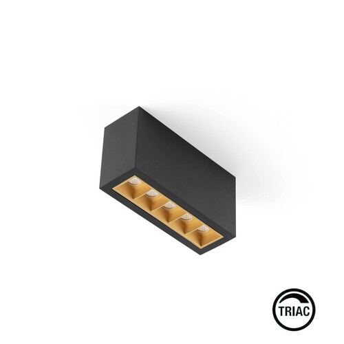 TROOP SUP 5x2W NEGRO-ORO 48º 3000K CRI90 TRIAC