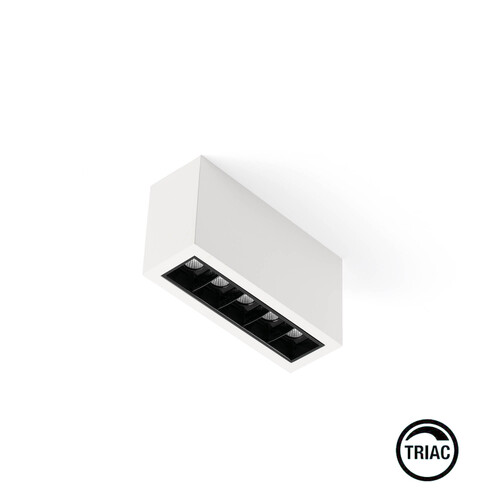 TROOP SUP 5x2W BLANCO-NEGRO 48º 4000K CRI90 TRIAC