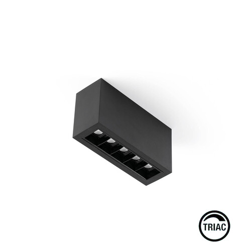 TROOP SUP 5x2W NEGRO-NEGRO 48º 4000K CRI90 TRIAC