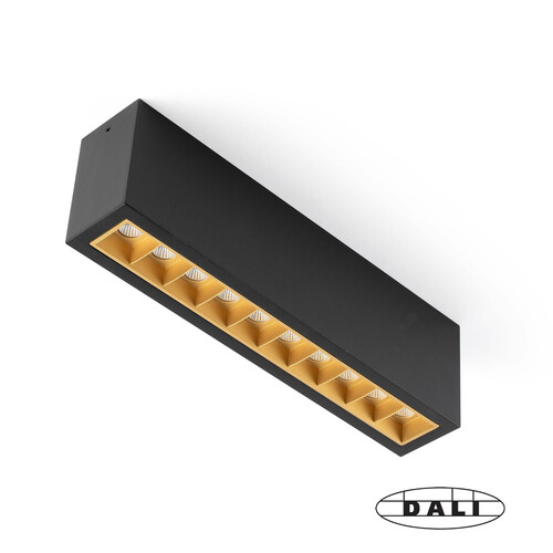 TROOP SUP 10x2W NEGRO-ORO 15º 4000K CRI90 DALI