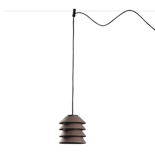 TOBA SISTEMA COLGANTE MARRON 1xE27