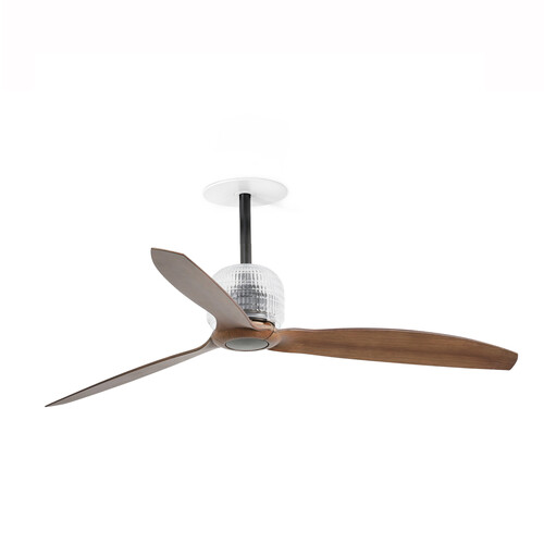 110V DECO FAN RECESS Ø1280 NEGRO 3P NOGAL WCTLB