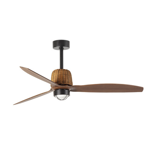 WEAVER FAN Ø1280 NEGRO 3P NOGAL 3000K TUYA