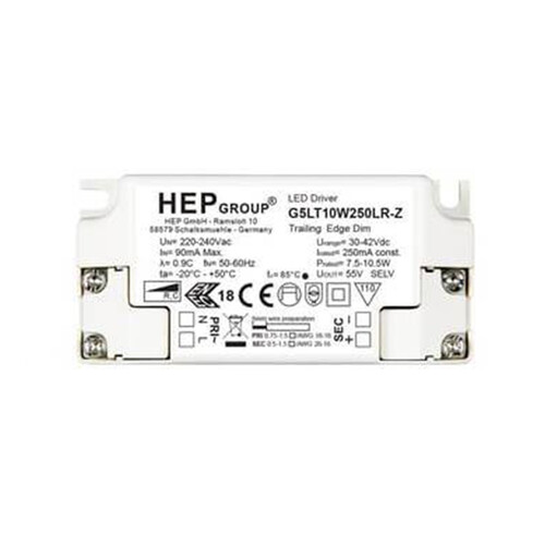 DRIVER 7,5W-10,5W 250mA 30-40Vdc 220-240V TRIAC