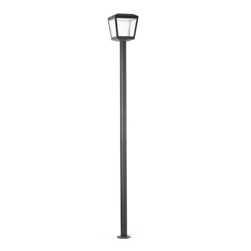 PLAZA FAROLA GRIS OSCURO LED 18W 3000K 110V