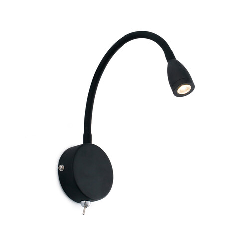 LOKE LECTOR NEGRO LED 3W 3000K 110V
