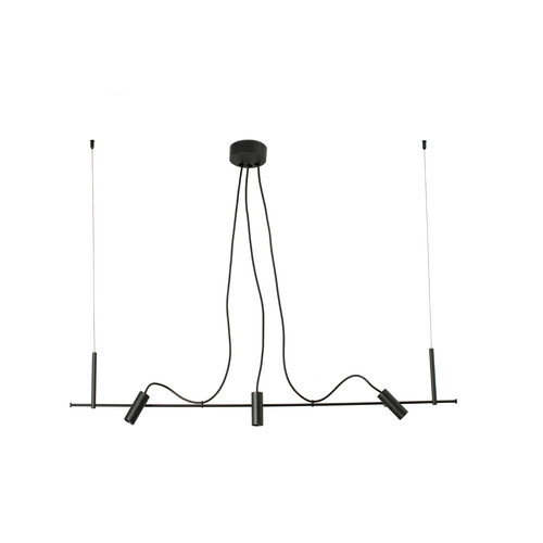 CLAP COLGANTE LINEAL NEGRO 3X6W 3000K 38°