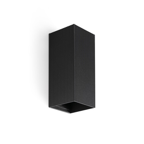 LUNE APLIQUE CUADRADO NEGRO ESTRIADO 2xGU10