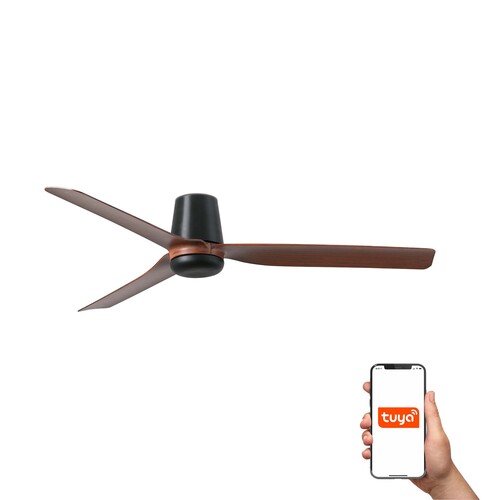 110V PUNT TUB M Ø1300 NEGRO 3 PALAS NOGAL TUYA