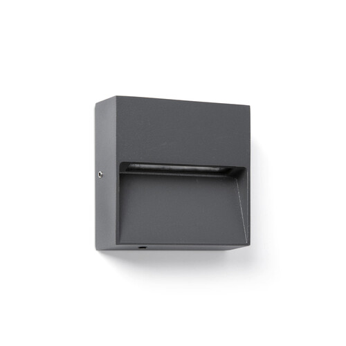 DUNE APLIQUE CUADRADO GRIS OSCURO 3W 4CCT