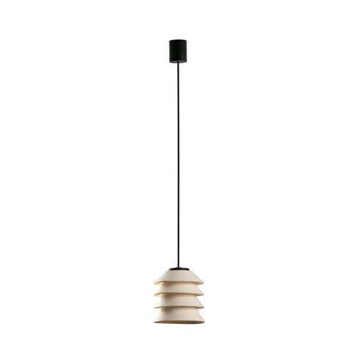 TOBA COLGANTE C/FLORON BEIGE 1xE27