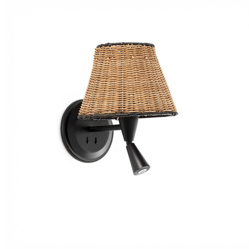 SUMBA APLIQUE LECTOR NEG. PANT. RATTAN ø210 1xE26