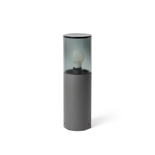 KILA BALIZA H400 E27 GRIS OSCURO CRISTAL FUME