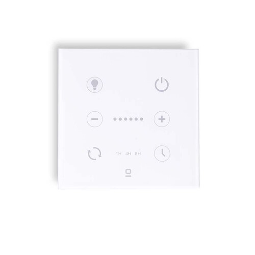 CONTROLADOR PARED BLANCO VENTILADOR DC C/LUZ DIM