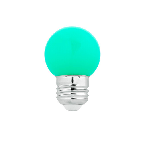 G45 LED E27 1W VERDE