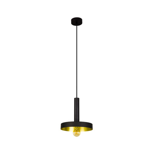 WHIZZ COLGANTE NEGRO/ORO SATINADO E27 60W