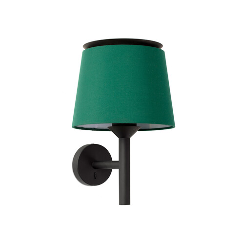 SAVOY APLIQUE NEGRO PANTALLA VERDE