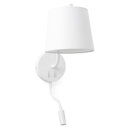 BERNI APLIQUE BLANCO CON LECTOR E27 20W LED 3W
