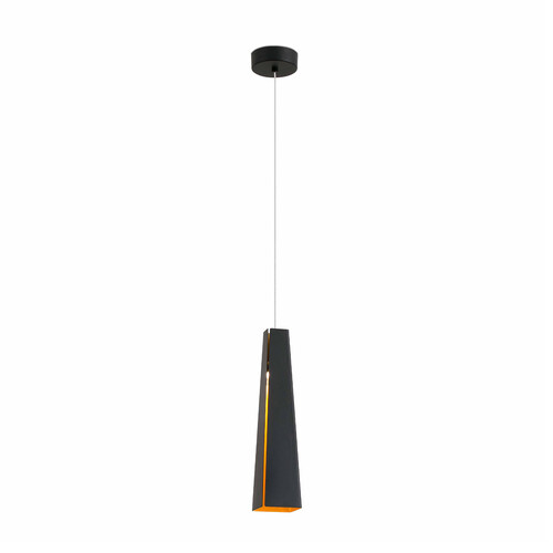 PLUMA COLGANTE NEGRO/ORO LED 6W 3000K 450LM