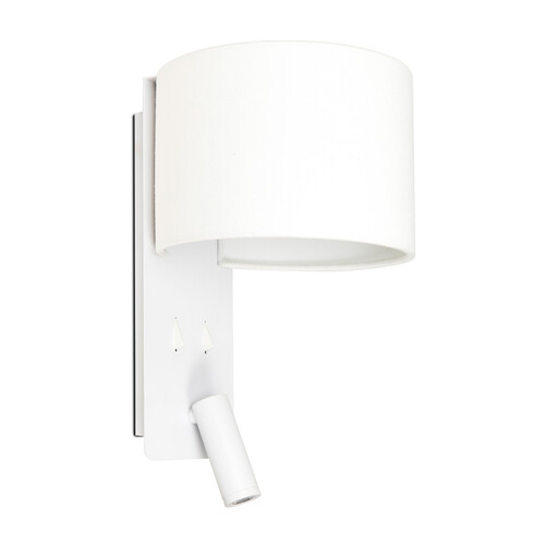 FOLD APLIQUE BLANCO 1XE27 CON LECTOR LED 3W