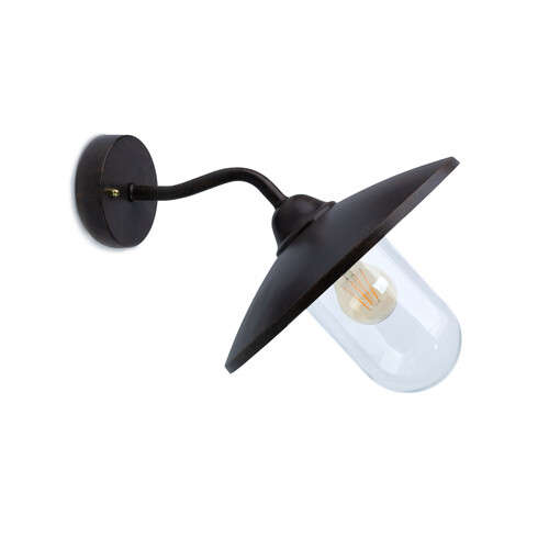 WALLY-2 APLIQUE MARRON OXIDO 1L SP E27 15W