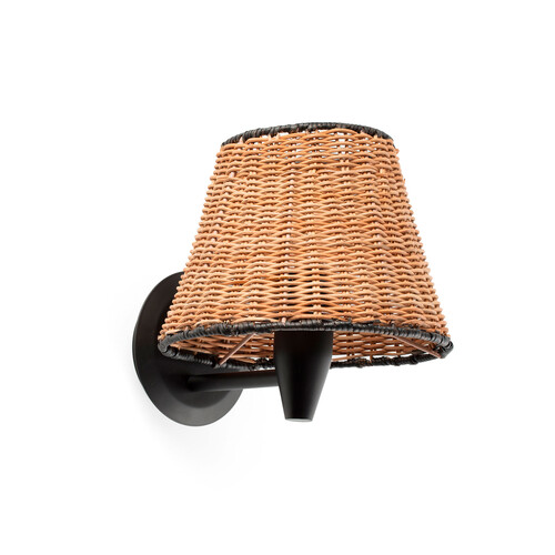 SUMBA APLIQUE NEGRO P.RATTAN  E27 ø210*160*ø120