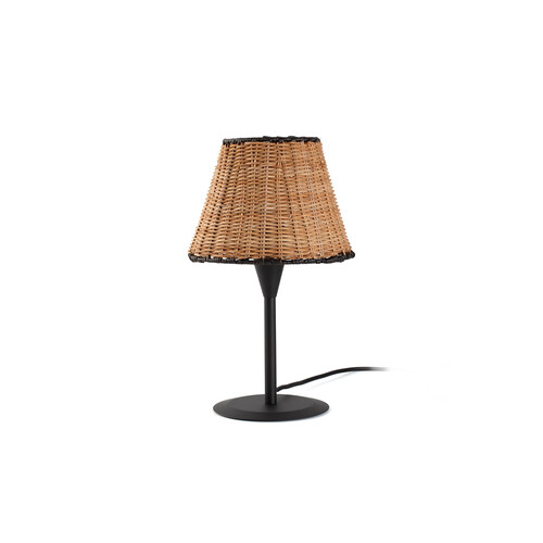 SUMBA MINISOBREMESA NEGRO E27 ø210*160*ø120 RATTAN