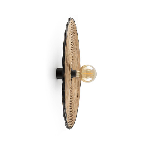 COSTAS APLIQUE/PLAFON NEGRO P. RATAN E27 ø600*70mm