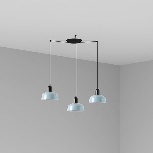 TATAWIN COLGANTE PANT. METAL S AZUL GRISACEO 3xE27