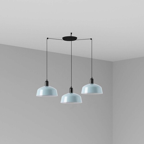 TATAWIN COLGANTE PANT. METAL M AZUL GRISACEO 3xE27