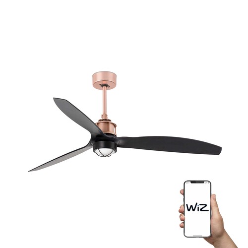 JUST FAN M Ø1280MM COBRE 3P NEGRAS 17W 3000K WIZ