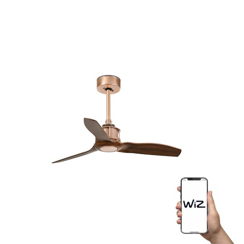 JUST FAN S Ø810MM COBRE 3 PALAS MADERA WIZ