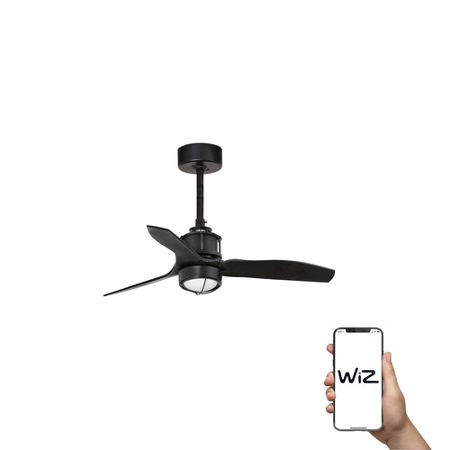JUST FAN S Ø810MM NEGRO PALAS NEGRAS 17W 3000K WIZ