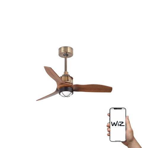 JUST FAN S Ø810MM OV PALAS MADERA 17W 3000K WIZ