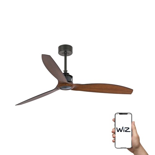 JUST FAN M Ø1280MM NEGRO 3 PALAS MADERA OSCURA WIZ