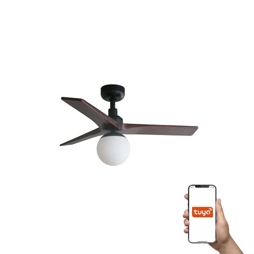 110V KLIM S Ø925 NEGRO 3P NOGAL OSCURO 1xE27 TUYA